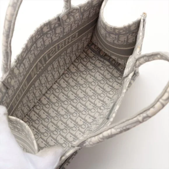 SOLD OUT ❌Christian Dior Medium Book Tote canvass Tote bag Grey - Picture 2 of 12